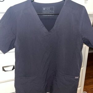 FIGS Casma Charcoal Scrub Top